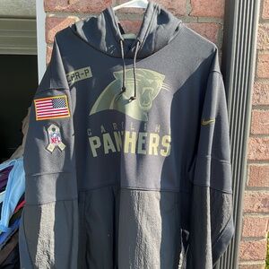 Nike Black and Gold Panthers Hoodie with NFL Patch